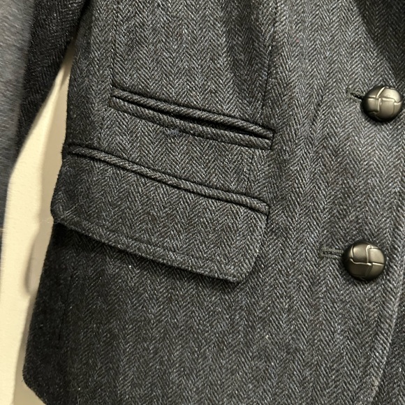 Banana Republic Factory navy tweed blazer Size 0 - Picture 5 of 12
